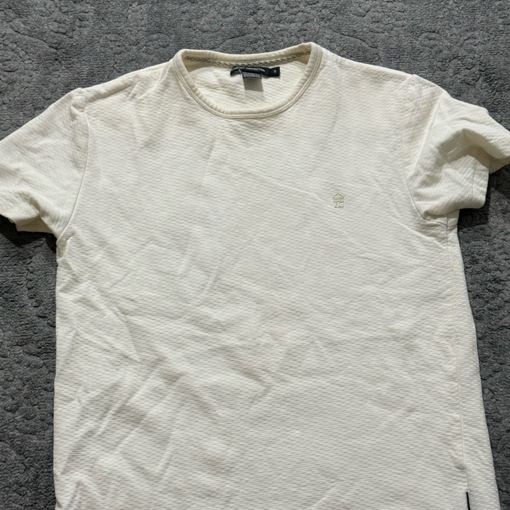 French Connection Off-White Textured Tee